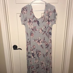 Motherhood Maternity Blue and Pink Floral maxi